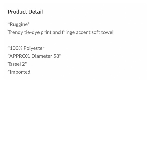 NEW Multi Color Tie-Dye Towel Throw with Fringe - Picture 4 of 4